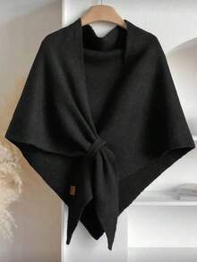 1pc Autumn/Winter New Casual Street Style Women Scarf Triangle Shawl Thick Warm Shoulder Wrap, Suitable For Dress - Multicolor - View 10