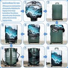 1 件装行李箱套，多种尺寸可选。采用聚酯纤维材质，防刮耐磨，男女通用。商务旅行和夏季度假的理想之选。易于手洗且可拆卸，是旅行必备配件。