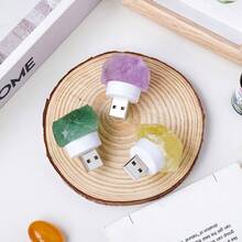 A Natural Crystal Raw Stone USB Night Light For The Bedroom, Perfect For Creating An Atmosphere. It Makes A Great Home Gift, Crystal Craft, Or Present For Christmas, Valentine'S Day, And Mother'S Day (Natural Stone May Have Irregular Cracks And Smal