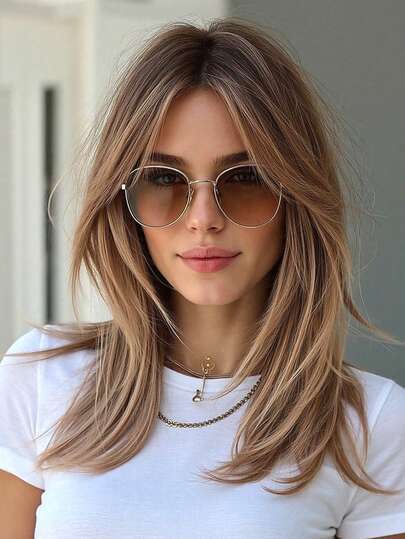 18 Inch Ombre Brown Synthetic Braided Wig, 150% Density Straight Style Wig, Elegant For Daily Wear, Suitable For Dates, Parties, Photos, Social Gatherings, Halloween, Christmas, Birthdays And More