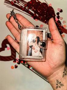 1pc Customized Photo Flip Book Keychain, Personalized Double-Sided Flip Book Keychain, Gift For Her, Christmas Gift, Wedding Gift, Anniversary Gift - Multicolor - View 5