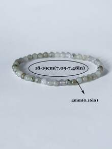 1pc 4mm Mini Energy Stone Charm Bracelet, Natural Stone Layered Bracelet, Agate Beads Yoga Healing Bracelet Jewelry For Women Men Best Friend Gift, Festival Gifts - Multicolor - View 52