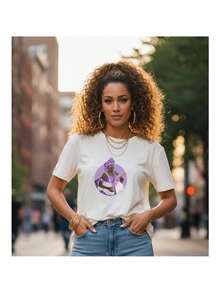 Camiseta Feminina Nanã/Orixás Fashion Estampada 100% Algodão - Branco - Visão 2
