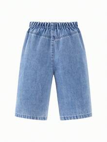 Quần jean denim thoáng khí không phai màu dành cho bé gái, bộ sưu tập mùa xuân mới. - Denim màu xanh nhạt - Xem 5