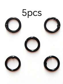 23毫米多色金属珐琅圆形弹簧扣开口吊坠，适用于钥匙链、手机挂绳、耳机盒及其他配件 - 彩色 - 查看 26