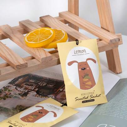 5pcs 4.3"X2.8" Scented Sachet Bags, Cute Cartoon Animal Design With Hanging Rope, Lemongrass, Lavender, Lemon, Ocean, Jasmine Fragrance, Suitable For Wardrobe, Drawers, Car, Gifts,Women's Day,Travel Essentials,Wedding Favours,Y2k,Bedroom,Car Accessories Women,Kitchen Decor,Cute Stuff