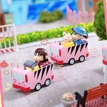 Miniso Móc khóa 3D hình xe buýt năng động của Crayon Shin Chan, thiết kế dễ thương sáng tạo, dùng trang trí túi xách/chìa khóa, quà tặng sinh nhật lý tưởng, chất liệu PVC (1 chiếc giao ngẫu nhiên) - Nhiều màu - Xem 4