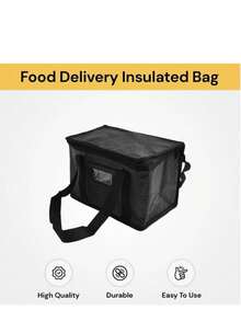 Large Food Delivery Insulated Bags Pizza Takeaway Thermal Warm Cold Bag Ruck Hot - Black - View 10