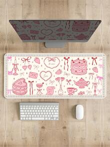 Tấm lót chuột Pink Bow Queen, kiểu dáng dễ thương và tinh nghịch, thảm lót bàn máy tính phong cách sinh viên, phù hợp với máy tính xách tay, đế cao su chống trượt, phụ kiện trang trí văn phòng. - Nhiều màu - Xem 1