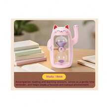 Maneki Neko FSandss Timer Cute Animal FSandssglass For Relaxing Lucky Cat Hour Glass Reloj De  3Min Watch For Games Classroom Office CooFKing Unique Decor Gift For Christmas Holiday Birthday Party(P3) - 粉紅貓 - 查看 5