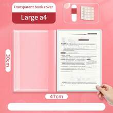 10 coperți transparente pentru cărți, protecții groase și impermeabile pentru elevii de școală primară, rezistente la uzură și reutilizabile, protejează cărțile ca o armură, se potrivesc mai multor dimensiuni pentru a preveni ondularea marginilor - Multicolor - Vizualizare 10