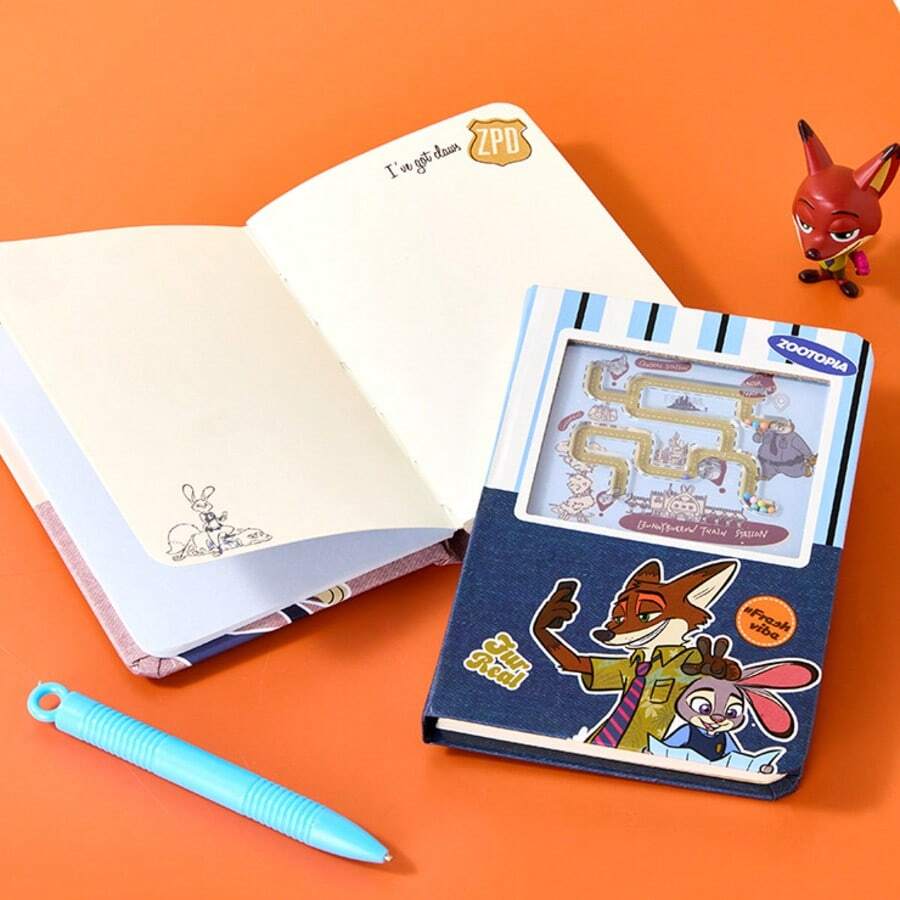 Disney Zootopia Judy And Nick Maze Notebook, Cute Cartoon Student ...