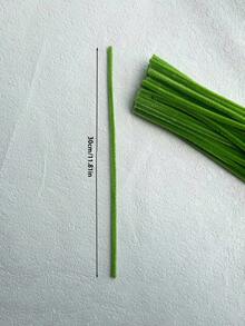 423pcs- Pipe Cleaner Craft - DIY Floral Kit Green Pink 4 Colors Pipe Cleaner Includes Flower Stems Anthers With Ribbons For Tulip Bouquet Making Materials, Suitable For Holiday DIY Crafts - Multicolor - View 8