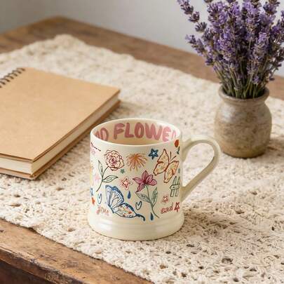 Ceramic Cup Coffee Cup Water Cup Mug Tea Cup Cup Personal Dedicated Japanese Style Ceramic Floral Pattern Couple For Home