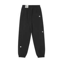 Puma 女士时尚刺绣抽绳踝口针织裤，休闲运动裤 - 黑色 - 查看 2