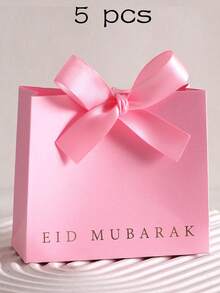 5个精美小礼盒，黑白设计，配金色丝带，10个/套，尺寸：11.5 * 10 * 4.5厘米 - 非常适合包装糖果、巧克力和小礼物