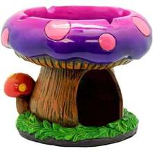 Cute Mushroom House Ashtrays With Storage - Cool Ashtrays For  Rs And  Users With Smoking Accessories Collection(Mushroom Ashtray),40518304 - 芥末黃 - 查看 1