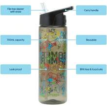 Smash Sipper Bottle With Straw 700ml -, Black - Black - View 3