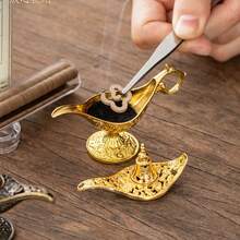 1 chiếc lư hương cổ điển hình nàng tiên ma thuật, đèn cầu nguyện màu vàng trang trí nhà cửa, thích hợp cho khách sạn, phòng khách, phòng ngủ, quà tặng ngày lễ và lễ hội. - Nhiều màu - Xem 7