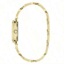 Guess 女士石英表，不锈钢材质，镶嵌钻石，优雅时尚，圆形表盘，不锈钢表带，金色表盘，女士腕表，适合日常佩戴，生日、周年纪念日、情人节礼物 GW0759L2 - 金色 - 查看 2