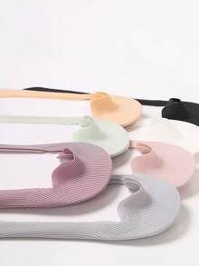 4/5/7 Pairs Women Multicolor Casual Boat Socks, Thin Ankle Socks For Spring/Summer, Non-Slip Invisible Socks For High Heels, Versatile & Fashionable - Multicolor - View 7