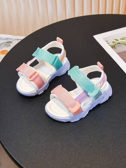1 Pair Summer New Kids Shoes, Boys Casual Versatile Beach Sandals, Girls Woven Strap Fashionable Minimalist Open Toe Sandals