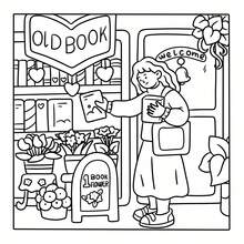 1 Pieza Libro para colorear de la Chica CoCo, un libro para colorear con una niña pequeña como personaje, que muestra un buen y cómodo tiempo de ocio, un libro de dibujos de diseño simple y audaz, un libro ilustrado diseñado para que adultos y adolescentes se relajen y cultiven la concentración - Unitalla - Ver 9