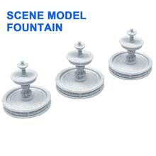 3件套迷你喷泉模型，园艺爱好者的独特礼物 - 灰色 - 查看 9