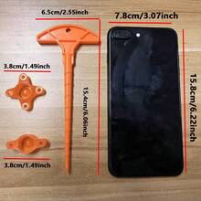 玻璃胶疏通工具，带玻璃胶密封盖，适用于疏通各种胶管，适配标准尺寸的疏通工具、密封盖、胶枪疏通工具、密封胶配件 - 橘色 - 查看 2