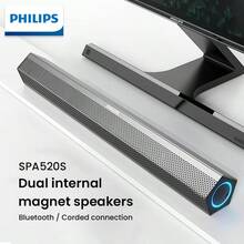 PHILIPS Computer Speakers For Desktop PC, Bluetooth PC Speakers, Dual Connection Modes Computer Sound Bar, Gaming Speakers - Multicolor - View 2