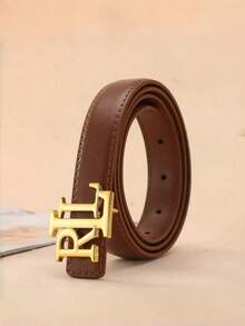 1条女士时尚腰带，采用优质皮革材质，搭配金色合金扣，可搭配裤子和裙子，适合日常穿着。 - R2 - 查看 11