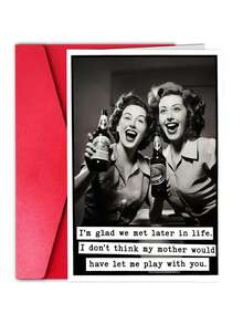 一张温馨又有趣的生日贺卡 - 高品质，独一无二的礼物 - 庆祝30岁、40岁、50岁、60岁生日里程碑 - 送给女性、女友、闺蜜、姐妹的理想之选 - 彩色 - 查看 1