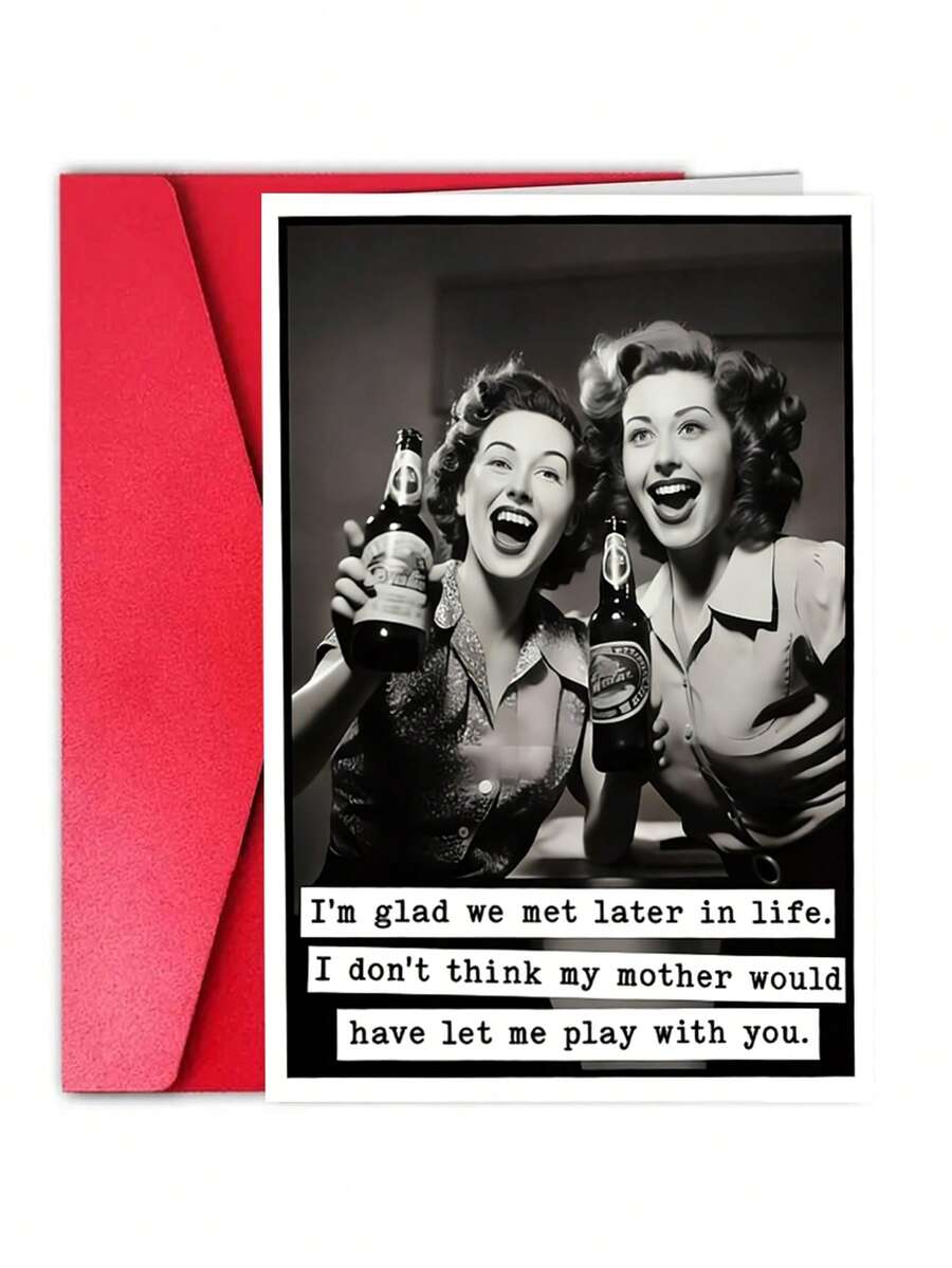 一张温馨又有趣的生日贺卡 - 高品质，独一无二的礼物 - 庆祝30岁、40岁、50岁、60岁生日里程碑 - 送给女性、女友、闺蜜、姐妹的理想之选 - 彩色 - 查看 1