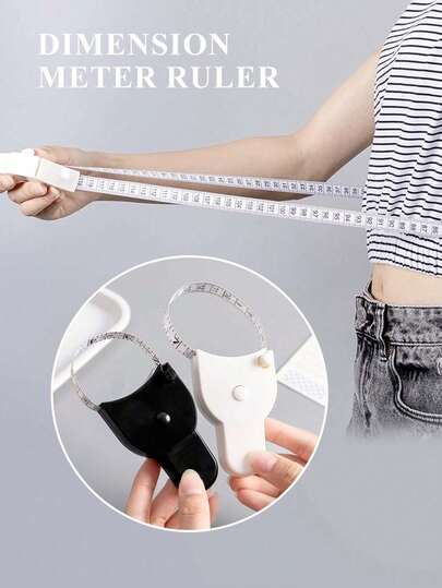 Cinta métrica telescópica automática, de 60 pulgadas (150 cm), cinta métrica corporal, cinta métrica retráctil autoadjustable para medir el Body con precisión, una forma eficaz de hacer un seguimiento de la pérdida de peso y el aumento de músculo con una sola mano, accesorio deportivo