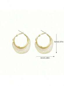 Shimmering Mesh Earrings |     Party-Ready Holiday Gift For Women, Mom, BFF & Family - Christmas, Halloween, Valentine's Day - tròn - Xem 7