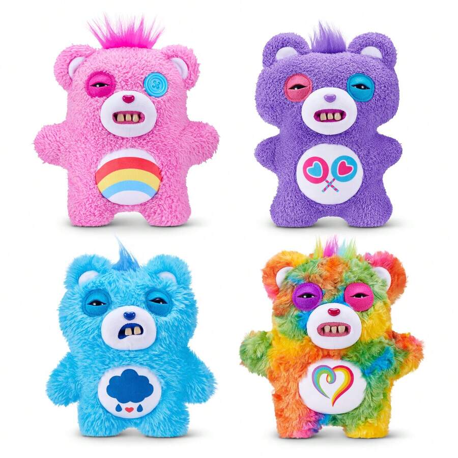 Spin Master CARE BEARS Fugglers X Guardians Of The Hug 9-Inch Plush Toy, Collaboration Collection Of Joyful Bear, Unity Bear, Grumpy Bear, Sharing Bear - Funny Ugly Monster With Human Teeth, Collectible Doll, Suitable For Children, Teens And Adults As Gift - Cheer Bear - View 1