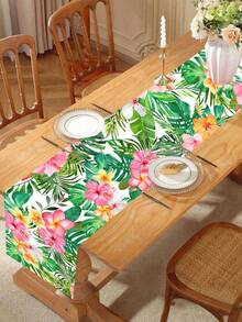 1 tấm khăn trải bàn kiểu Hawaii, kích thước 180*35cm, chất liệu polyester, in họa tiết cây cối và hoa nhiệt đới, thích hợp cho tiệc Luau Hawaii, tiệc chim hồng hạc, tiệc bãi biển mùa hè, trang trí tiệc sinh nhật theo chủ đề Hawaii, trang trí bàn tiệc Aloha, trang trí nhà mùa hè, trang trí nhà bếp, lễ kỷ niệm ngày lễ. - Nhiều màu - Xem 3
