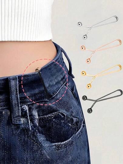 4/8/16/24pcs Invisible U-Shaped Clips - Non-Sewing Pants/Jeans Waist Reducer - Hem Fixers For Sleeves And Curtains