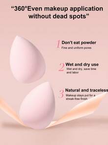 42件套化妆工具套装，包含：25支化妆刷套装+1个化妆刷清洁工具+3个圆形粉扑+5个三角形粉扑+3个迷你气垫粉扑+2个化妆海绵+1个睫毛夹+1个发圈，一应俱全，新手友好 | 方便旅行携带，送礼佳品 | 新手/女性的完美之选 - 彩色 - 查看 5