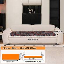 1pc Bohemian Style Sofa Cushion Cover Thicken Anti-Slip Sofa Slipcovers For Living Room Bedroom Outdoor Sofa Cover Pet Stain Prevention 4-Season Sofa Seat Cushion Cover For L-Shaped Single Seat Recliner And 1/2/3/4 Seater Sofas New Decorations For Spring And Summer Homes - Multicolor - View 12