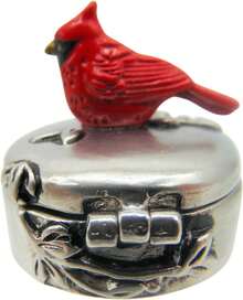 Mini Cardinal Keepsake Box With Prayer Card, Decorative Memorial Charm, 1 Inch - Đỏ - Xem 4