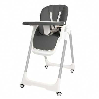 Adjustable And Foldable High Chair, Height-Adjustable Chair With Reclining Function, High Chair With PU Leather Cushion