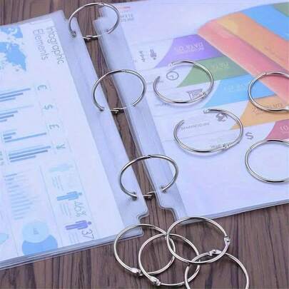 5 st metallboksringar, lösa bladringar för pärm, nyckelring med 30-45 mm innerdiameter (silver). Lösbladsringar i metall - Lösbladsringar i metall för kontors- och skolmaterial, finns i flera storlekar. Kraftiga lösa bladringar, robusta, lämpliga för kontor, skola, hem och företag. Mångsidiga lösa bladringar kan användas för bokringar, indexkort, flashkort, anteckningsblock och nyckelringar.