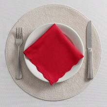 Fabric Napkin Set Of 50 Oxford Laser Finish - 紅色 - 查看 3