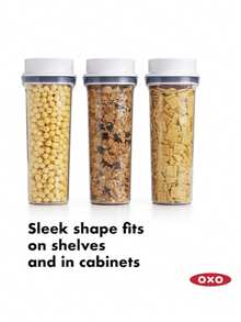 OXO Good Grips 3 Piece POP Cereal Dispenser Set - Blanco - Ver 3