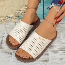 1 Pair Teenagers' Summer Indoor Slippers, Outdoor Beach Sandals - White - View 7