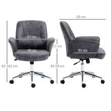XXL Ergonomic Office Chair With Tilt Function, Height Adjustable, Supports Up To 120 Kg, Grey - Grey - View 3