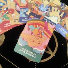 Set de 40 cartas oráculo de gratitud diaria, cartas de adivinación en inglés, baraja de tarot místico, autoexploración, toma de decisiones futuras y adivinación, regalo de Acción de Gracias y Navidad - Multicolor - Ver 6