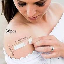 36 Pieces Of Sun Protection Stickers, Fashionable Women's Tape, Anti-Slip Tape, Dress Cuff Fixing Tape, Double-Sided Wardrobe Tape, Invisible Clothing Tape - Double-Sided Adhesive Fabric Tape, Skin-Friendly And Low-Sensitivity Material, Strong Adhesion Suitable For Low-Cut Outfits/Dresses/Shirts, Waterproof And Sweat-Proof - Multicolor - View 3