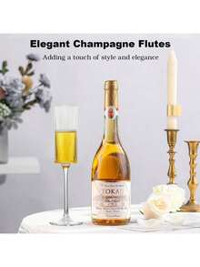 1/3/6/12只装亚克力香槟杯，5.5盎司（155.9克），不易碎，带柄，可重复使用 - 现代优雅，适合情人节、婚礼、派对、周年纪念日、圣诞节、生日等场合 - 透明 - 查看 7